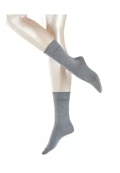 Носки 2ER PACK FEINSTE UNIFARBEN MIT ROLLRAND Esprit, серый