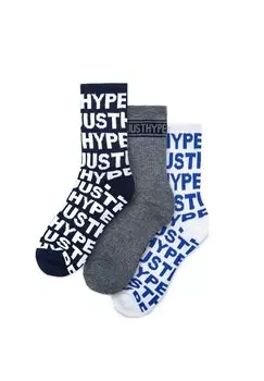 Носки 3 PACK Hype, цвет navy