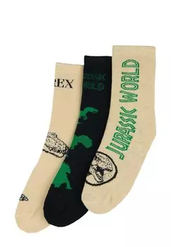Носки 3 PACK Jurassic World, цвет beige