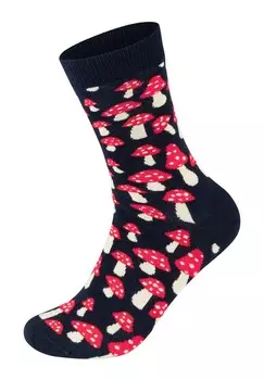 Носки 3-PACK MUSHROOM-HEART-BIG LUCK Happy Socks, черный