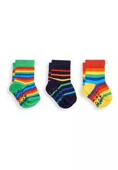Носки 3-Pack Rainbow Stripe JoJo Maman Bb, мультиколор