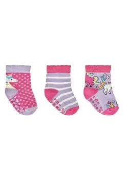Носки 3-Pack Unicorn JoJo Maman Bb, цвет lilac