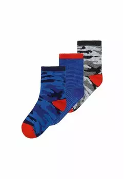 Носки 3 PAIRS MINOTI, цвет blue grey orange