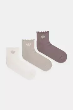 Носки 3 пары Adidas Originals, бежевый