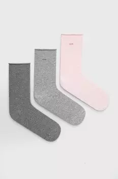 Носки (3 пары) Calvin Klein, розовый