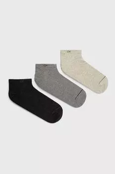 Носки (3 пары) Calvin Klein, серый