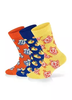 Носки, 3 пары детских носков с животными Happy Socks, мультиколор