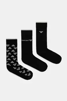 Носки 3 пары Emporio Armani Underwear, черный