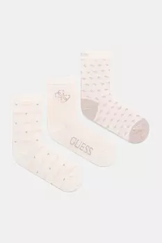Носки 3 пары Guess, бежевый