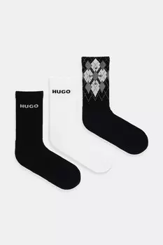 Носки 3 пары Hugo, черный
