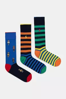 Носки 3 пары Polo Ralph Lauren, мультиколор