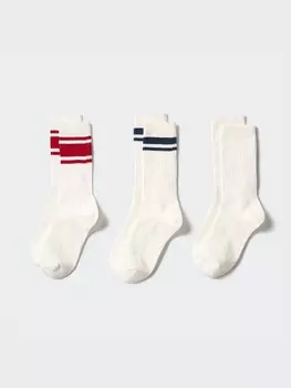 Носки 3 пары с ворсом Uniqlo, белый