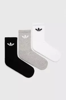 Носки 3 пары Trefoil Adidas Originals, белый