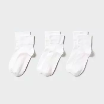 Носки (3 пары) UNIQLO, белый