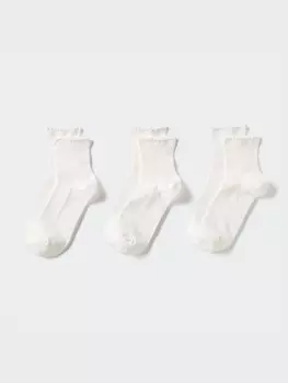 Носки, 3 пары Uniqlo, цвет 00 белый