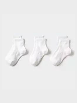 Носки,3 пары Uniqlo, цвет 00 белый