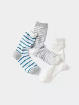 Носки 3 пары Uniqlo, цвет 01 белый