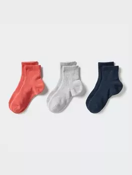 Носки, 3 пары Uniqlo, цвет 14 красный