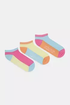 Носки, 3 пары United Colors Of Benetton, оранжевый