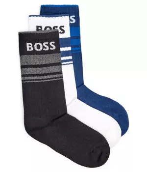 Носки 3 шт. 3п qs резинка полоска cc Boss, черный