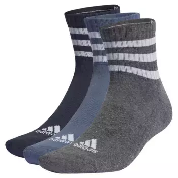 Носки 3 шт adidas Cushioned Sportswear Mid 3 Stripes short, разноцветный