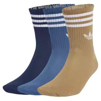 Носки 3 шт adidas Originals 3 Stripes crew, коричневый