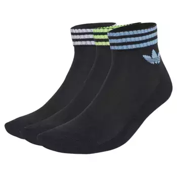 Носки 3 шт adidas Originals 3 Stripes Ankle, черный