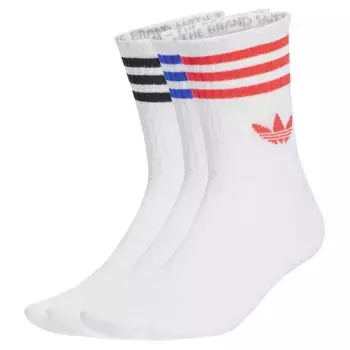 Носки 3 шт adidas Originals 3 Stripes crew, белый