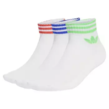 Носки 3 шт adidas Originals 3 Stripes Ankle, белый