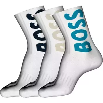 Носки 3 шт BOSS Rib Logo 10263518, белый