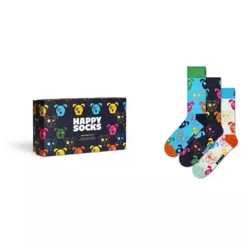 Носки 3 шт Happy Socks Mixed dogs gift set crew, разноцветный