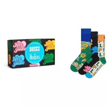 Носки 3 шт Happy Socks The beatles gift set crew, разноцветный