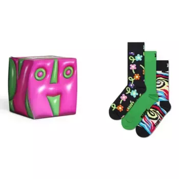 Носки 3 шт Hs By Happy Socks Yearsper cube gift set long, разноцветный