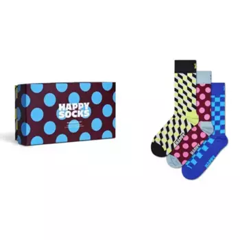 Носки 3 шт Hs By Happy Socks Monthsulticolor gift set long, разноцветный
