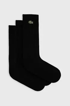 Носки (3 шт.) Lacoste, черный
