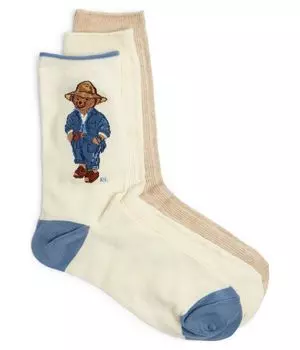 Носки 3 шт. Polo Ralph Lauren, экрю