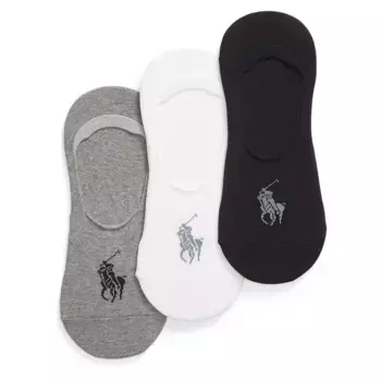 Носки 3 шт Polo Ralph Lauren Liner no show, разноцветный