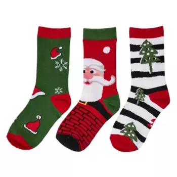 Носки 3 шт Urban Classics Stripe Santa Christmas, разноцветный