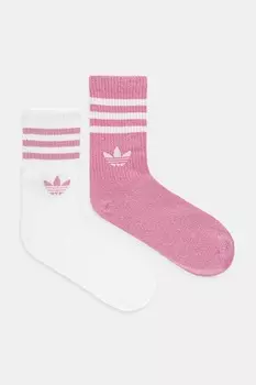 Носки 3-Stripes 2 пары Adidas Originals, розовый