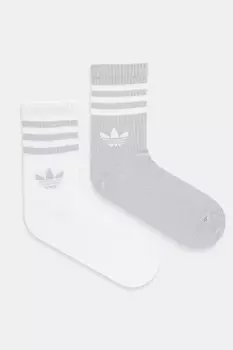 Носки 3-Stripes 2 пары Adidas Originals, белый