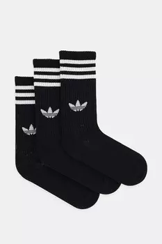 Носки 3-Stripes комплект из 3 пар Adidas Originals, черный