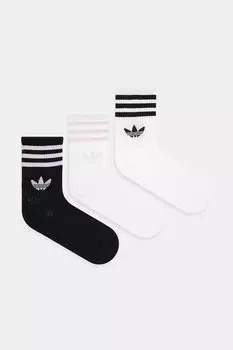 Носки 3-Stripes комплект из 3 пар Adidas Originals, белый