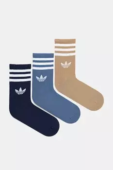 Носки 3-Stripes комплект из 3 пар Adidas Originals, синий