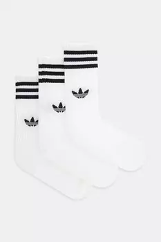 Носки 3-Stripes комплект из 3 пар Adidas Originals, белый