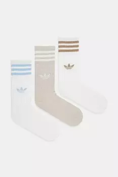 Носки 3-Stripes комплект из 3 пар Adidas Originals, белый