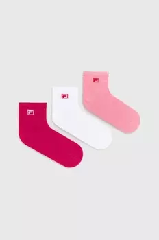 Носки (3 упаковки) Fila, розовый