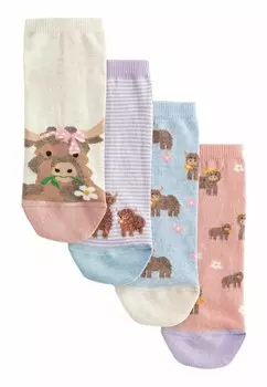 Носки 4 Pack Regular Fit Next, розово-сиреневые hamish the highland корова