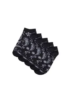 Носки 5-PACK BANDANA PATTERN Urban Classics, черный