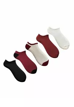 Носки 5 PACK LOW Hese Sox, цвет dark red/white