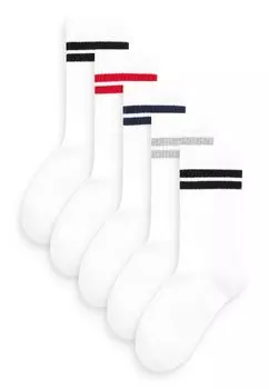 Носки 5 Pack Rich Cushioned Footbed Next, цвет white blue red